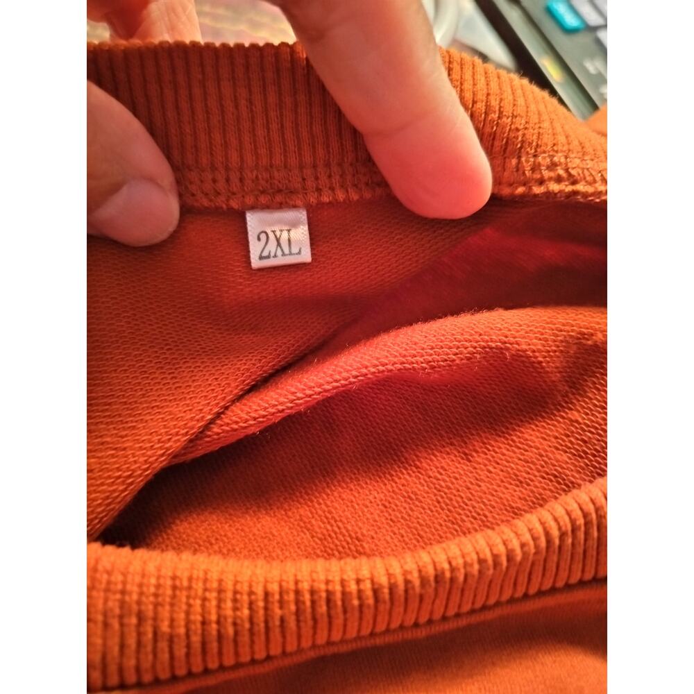 4235) Halloween Town University Long Sleeve Crewneck Cropped Sweatshirt 2XL - Picture 4 of 5